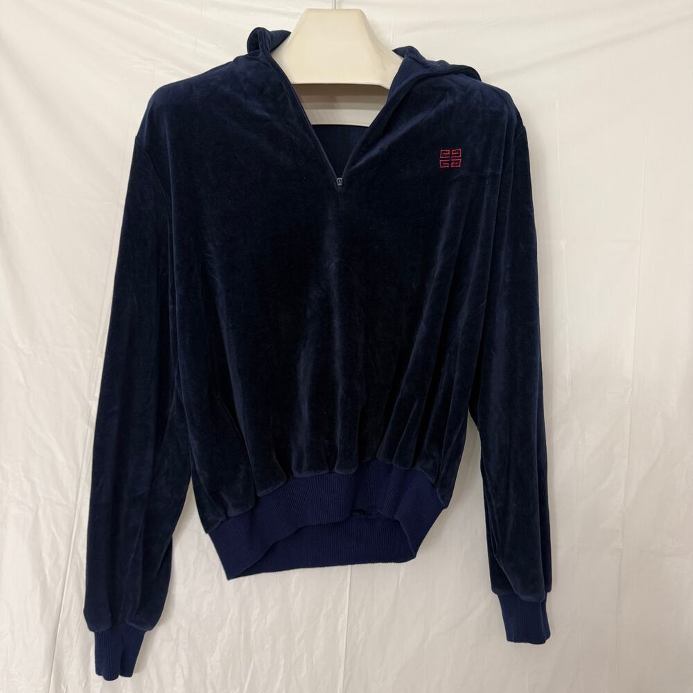 vintage Givenchy for Chesa velour quarter-zip